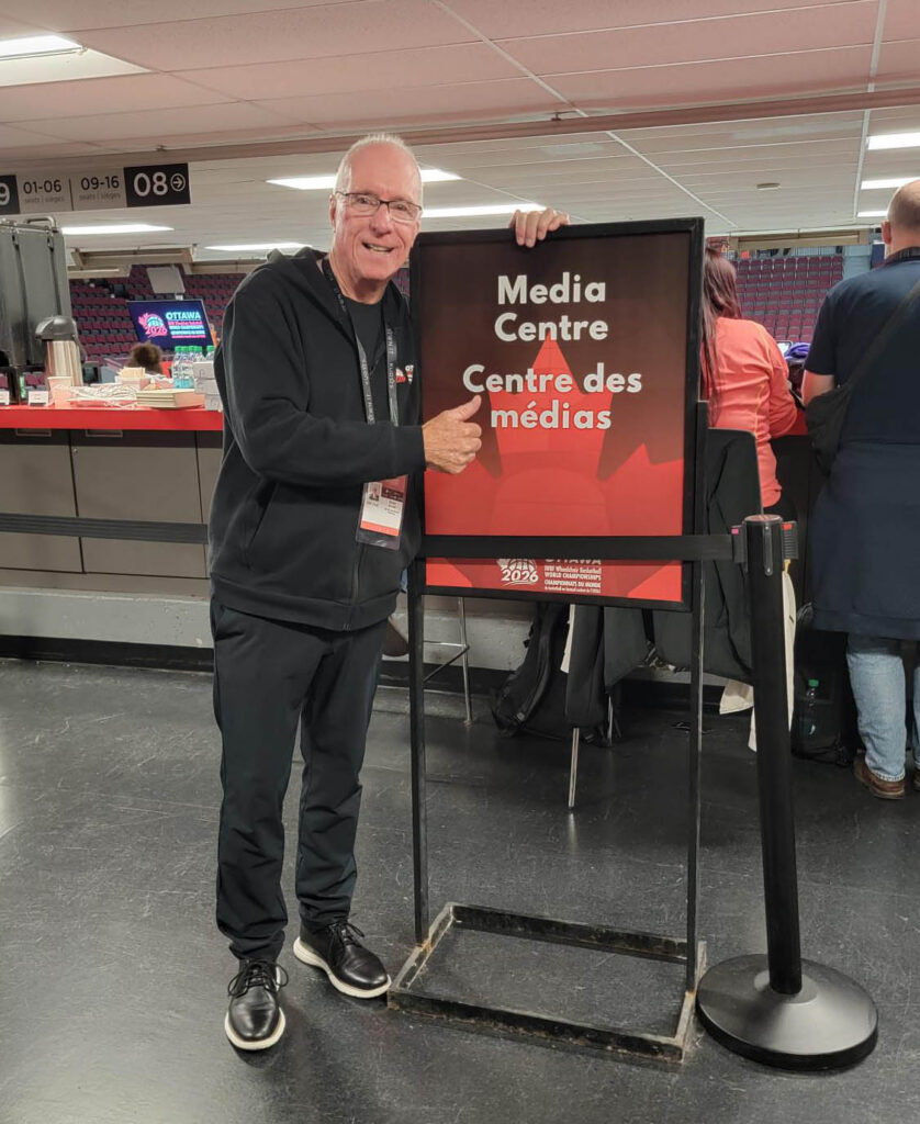 Kevin at the International Wheelchair Basketball Federation (IBWF) 2026 Wheelchair Basketball World Championship Media Services Lead @ TD Place Arena. 